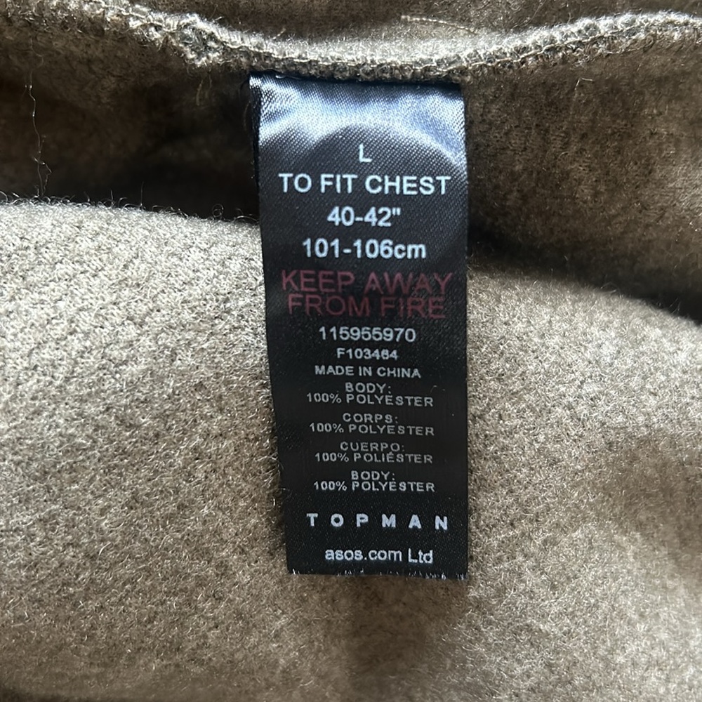 Topman Textured Button-Down Shacket Size Large - image 6